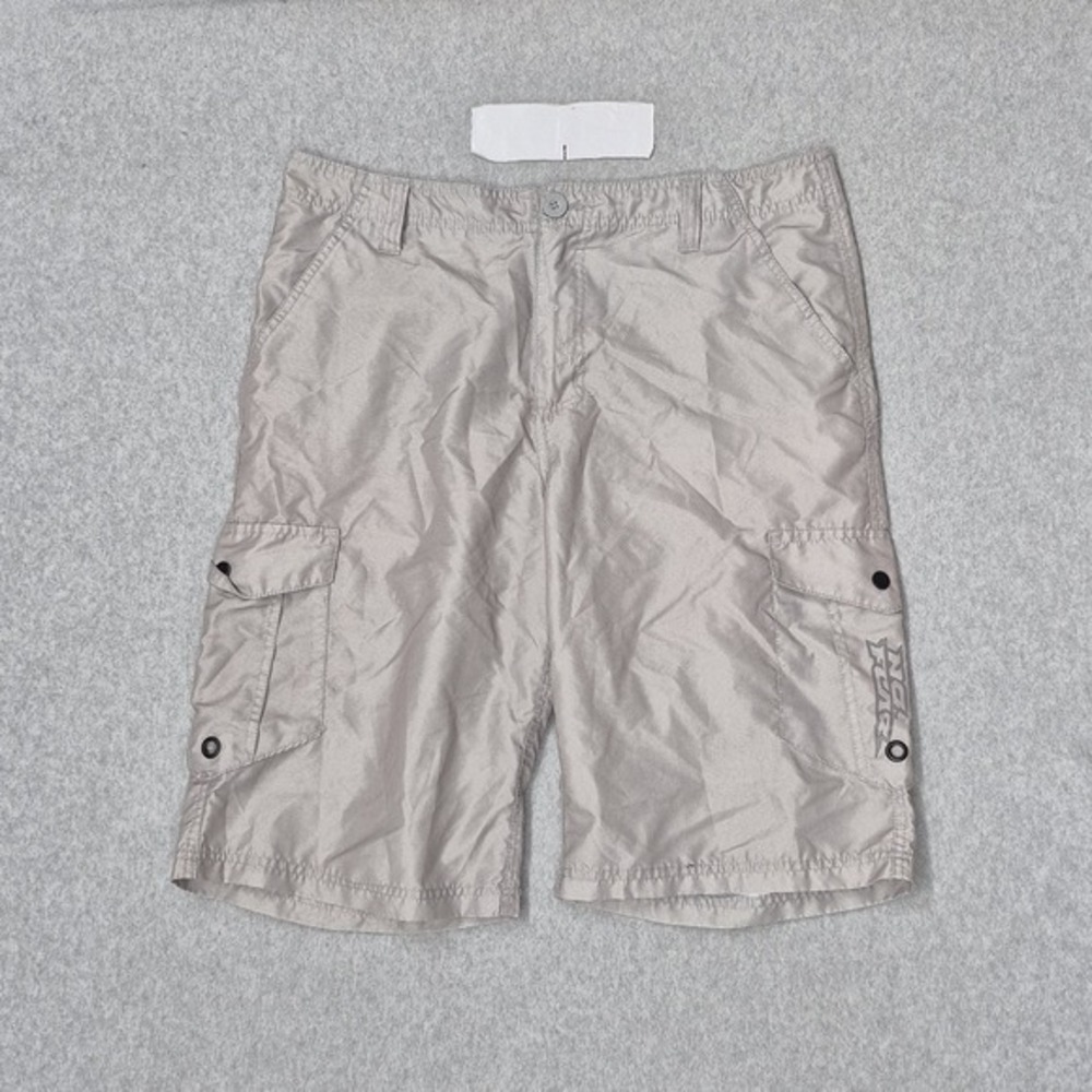 VINTAGE No‎ Fear Men Shorts 36 Gray Cargo Bermuda Skater Grunge Y2K